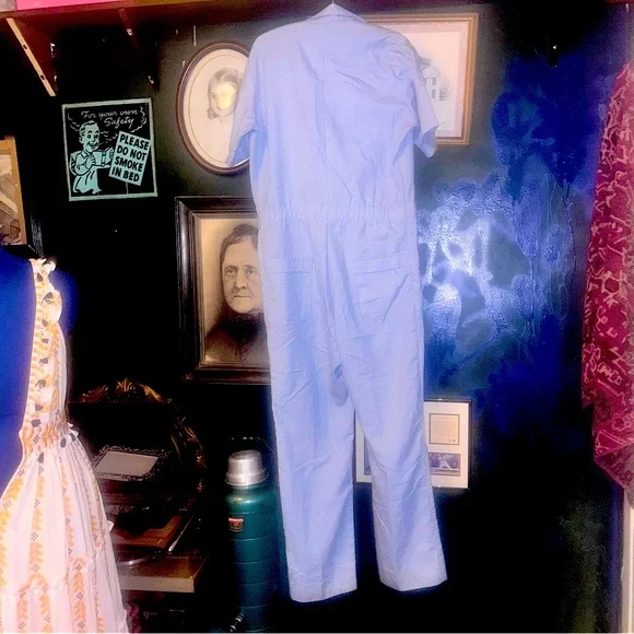 ORIG VTG Bill Parry Pinstriped Seersucker leisure suit with bronze buckle - Picture 11 of 15